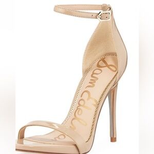 Sam Edelman Arielle Tan Stiletto Heels with Ankle Strap